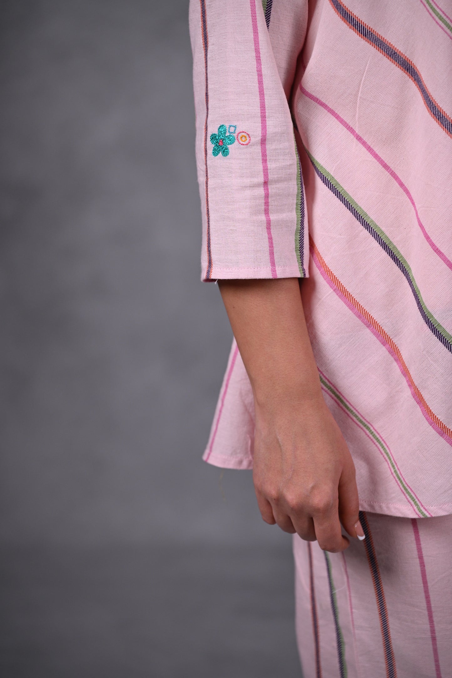 Jasmin, Shrug With Embroidery Accents