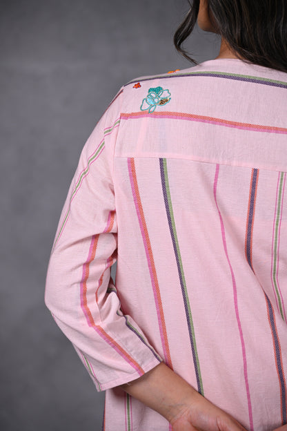 Jasmin, Shrug With Embroidery Accents