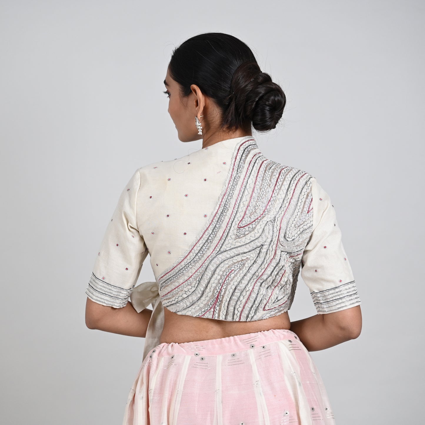 Rasiya White Wrap Blouse