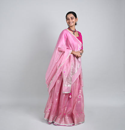 Utsav Pink Pleated Lehnga