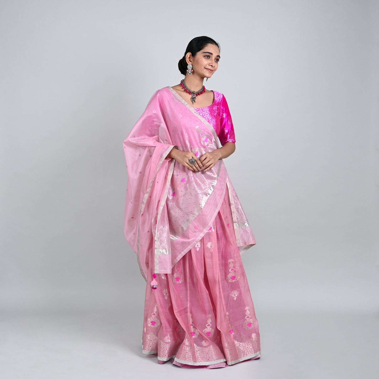 Utsav Pink Pleated Lehnga