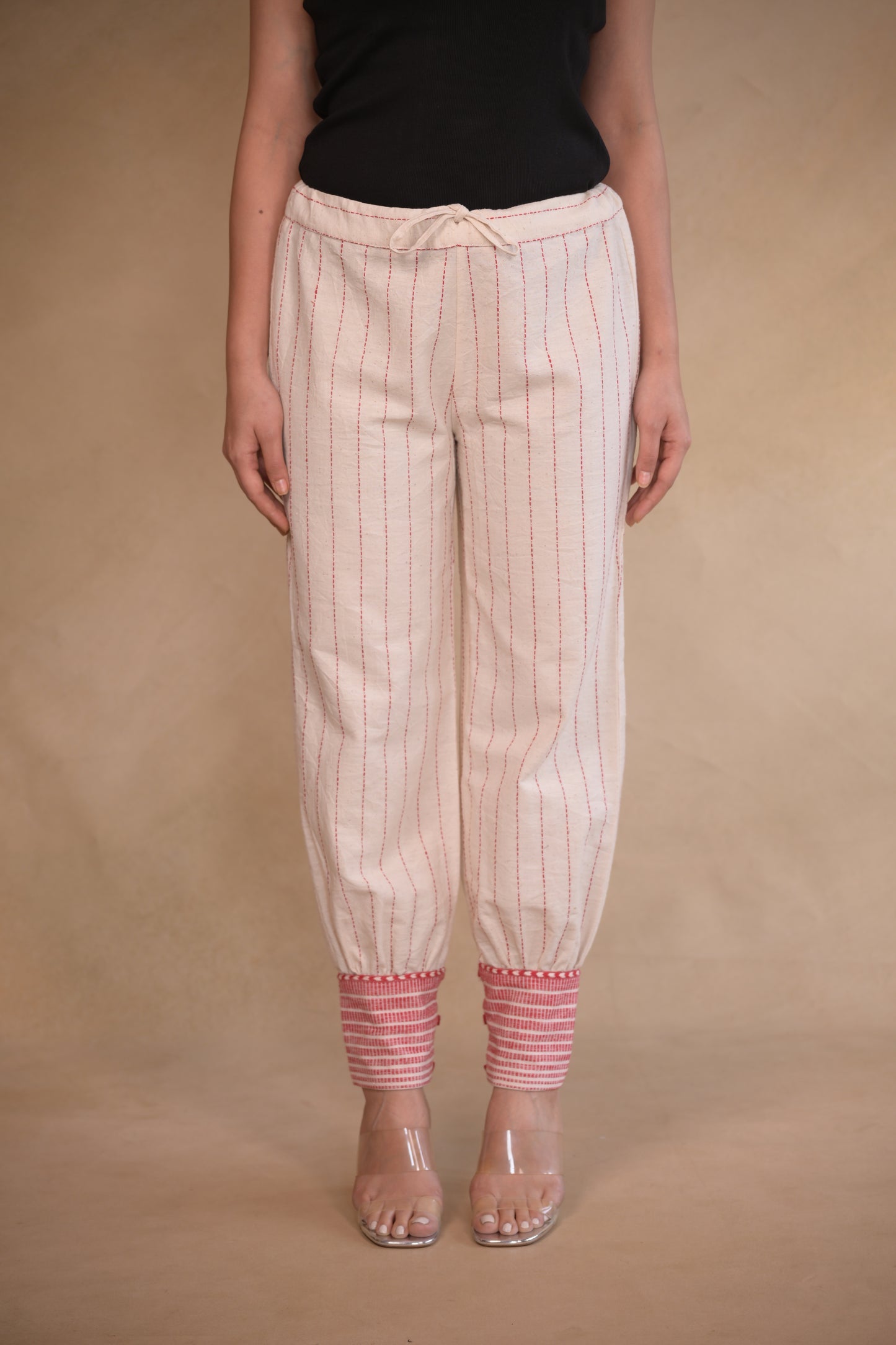 Pant, Cuffed with Woven texture detail