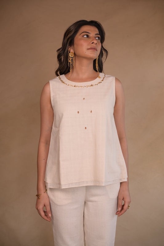 Tunic, with  hand embroidery