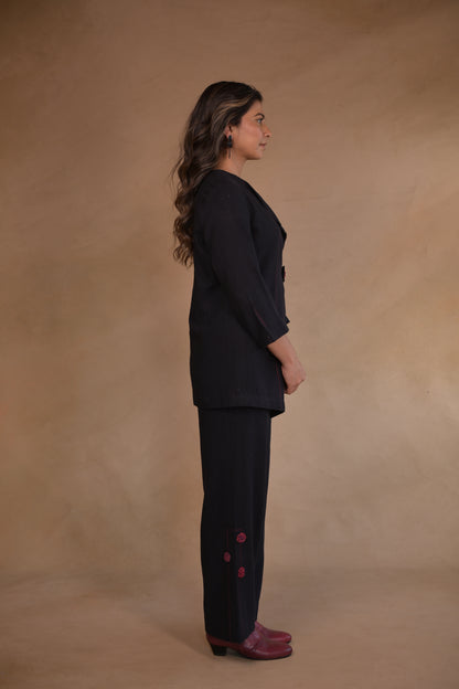 Jacket, Assymetric Shrot Belted In Herringbone