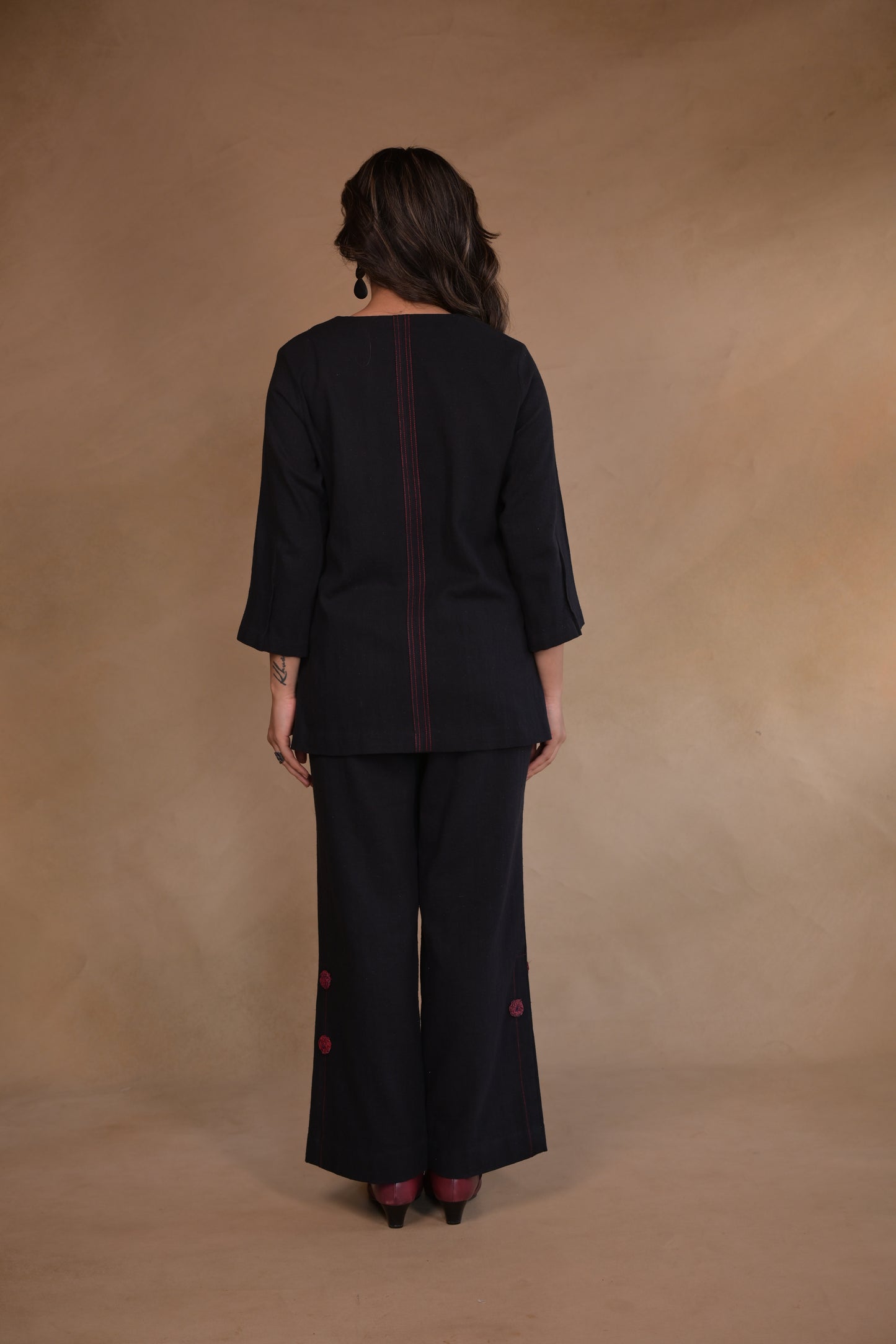 Jacket, Assymetric Shrot Belted In Herringbone