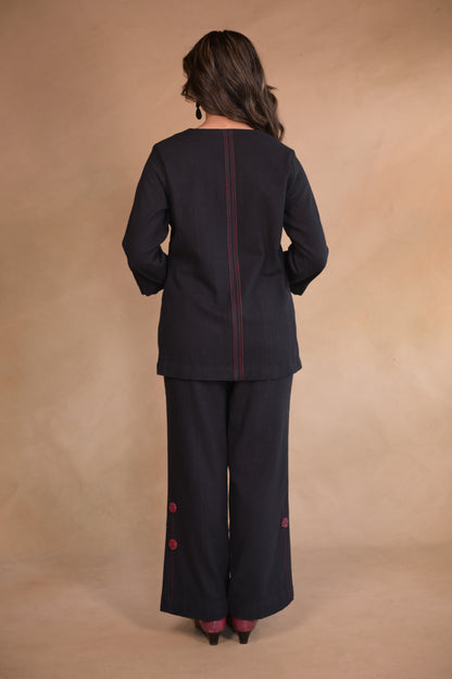 Jacket, Assymetric Shrot Belted In Herringbone