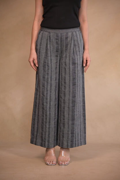 Pant, Pleated & Flared With Pocket