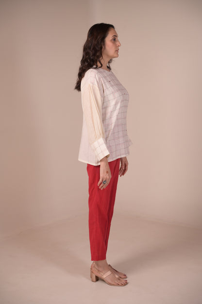 Tunic, With texture and hand embroidery accents