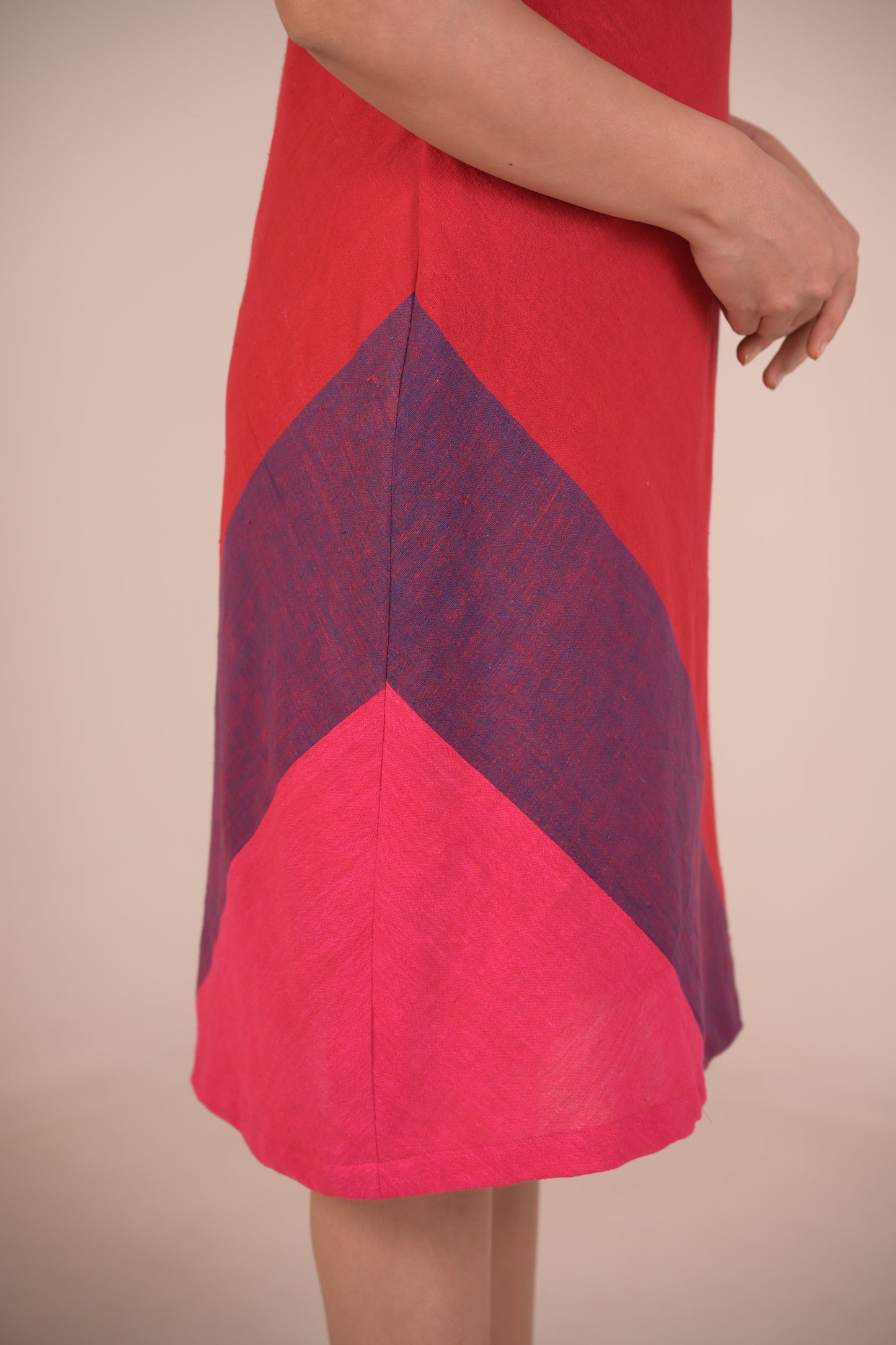 Dress, Cowl Neck With Embridery