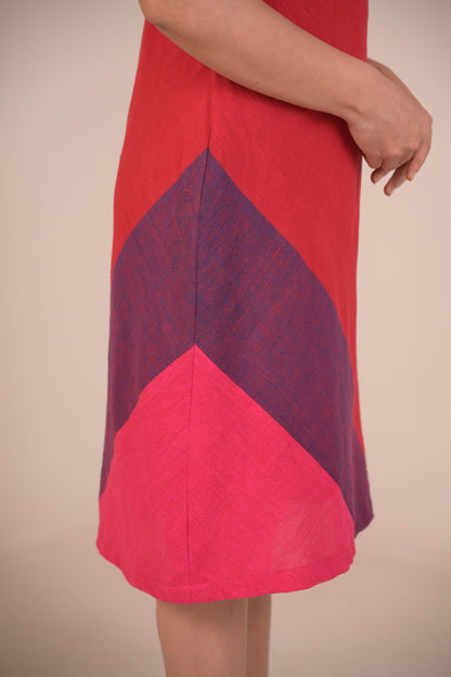 Dress, Cowl Neck With Embridery