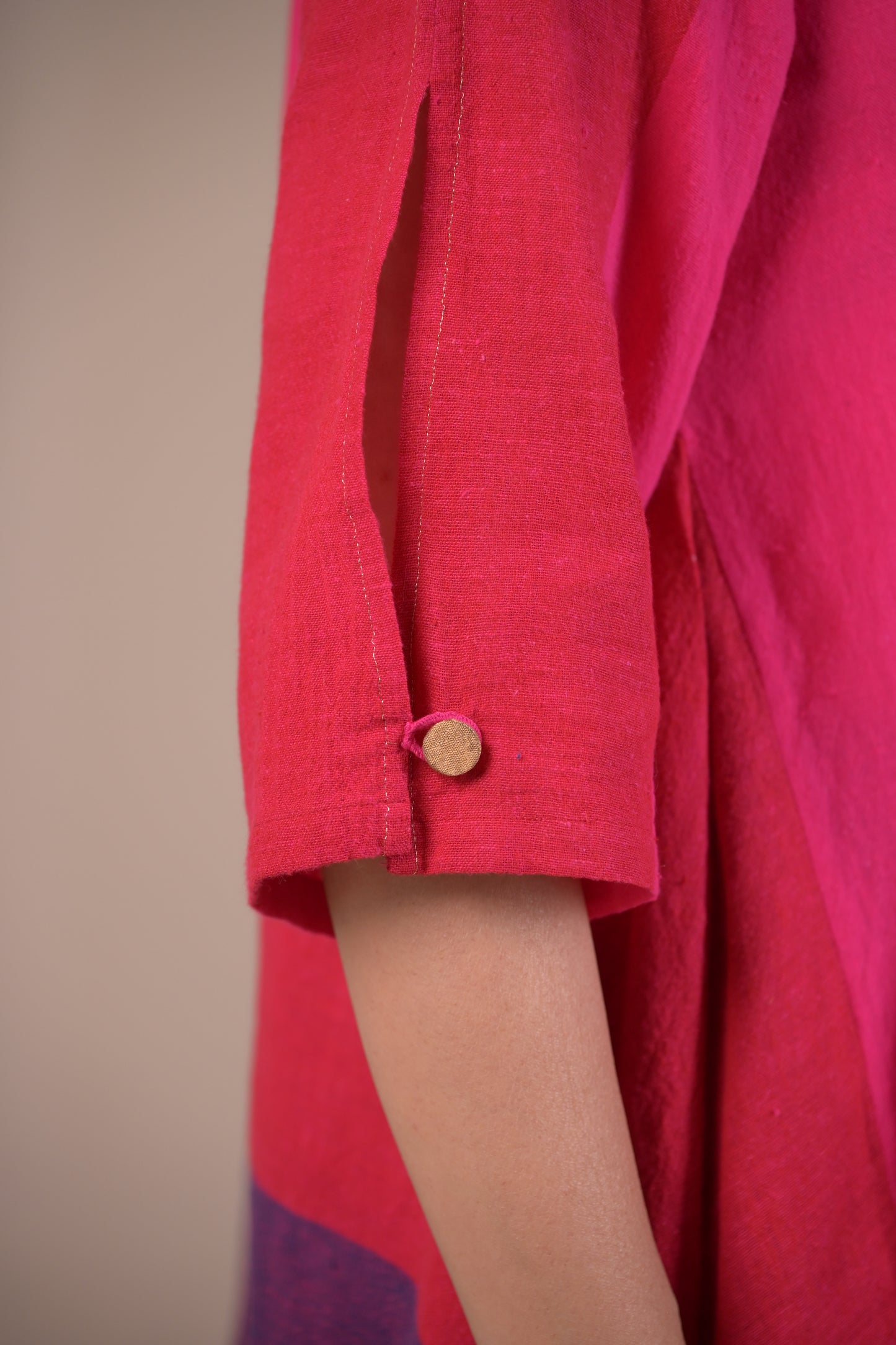 Tunic, Square cut with Fabric panel and Hand Embroidery accents