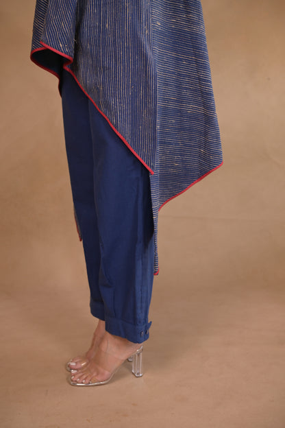 Tunic, Bias High Low In Tassar X Kala Cotton