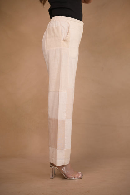 Pant, in Patched fabric