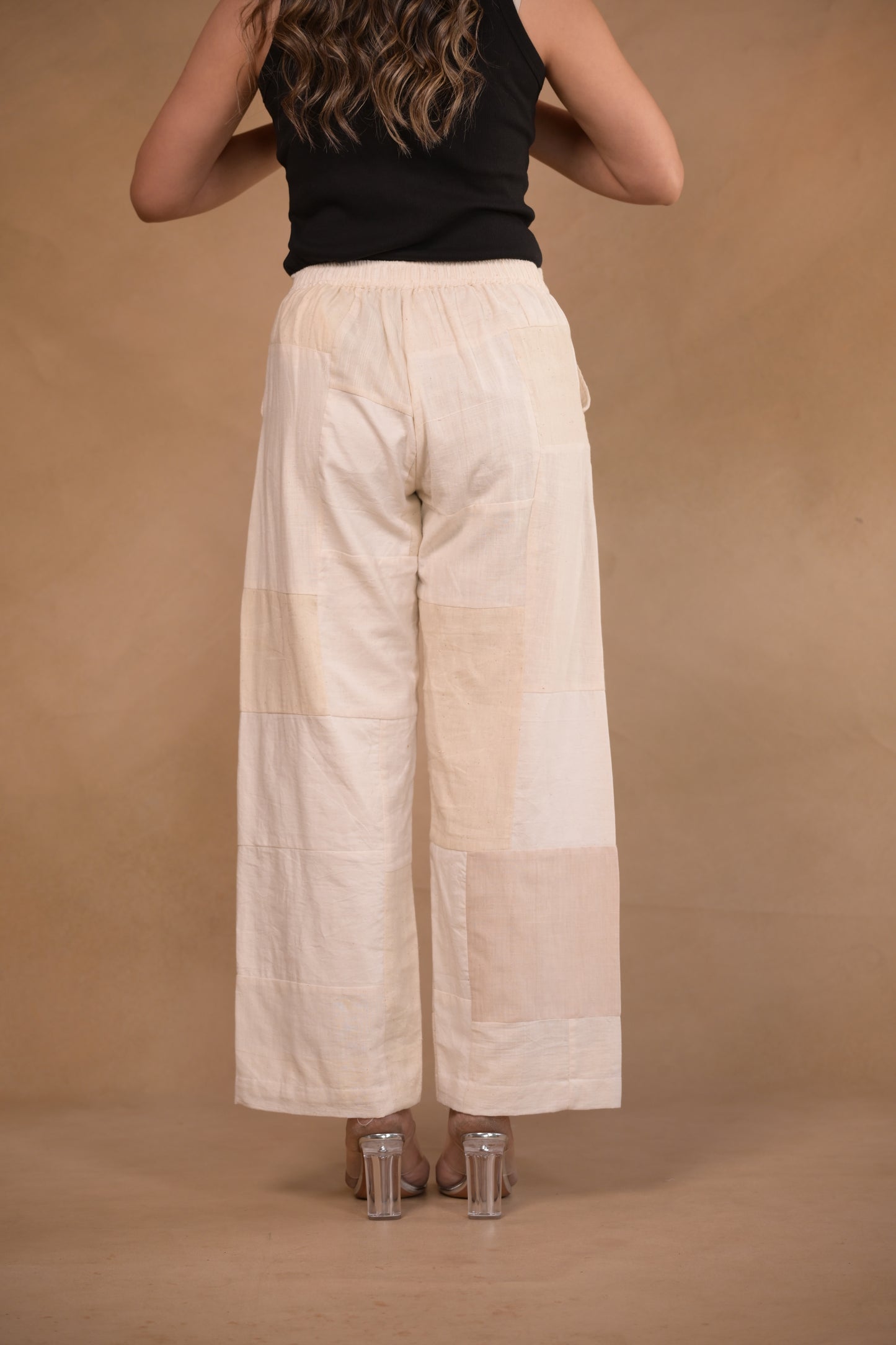 Pant, in Patched fabric
