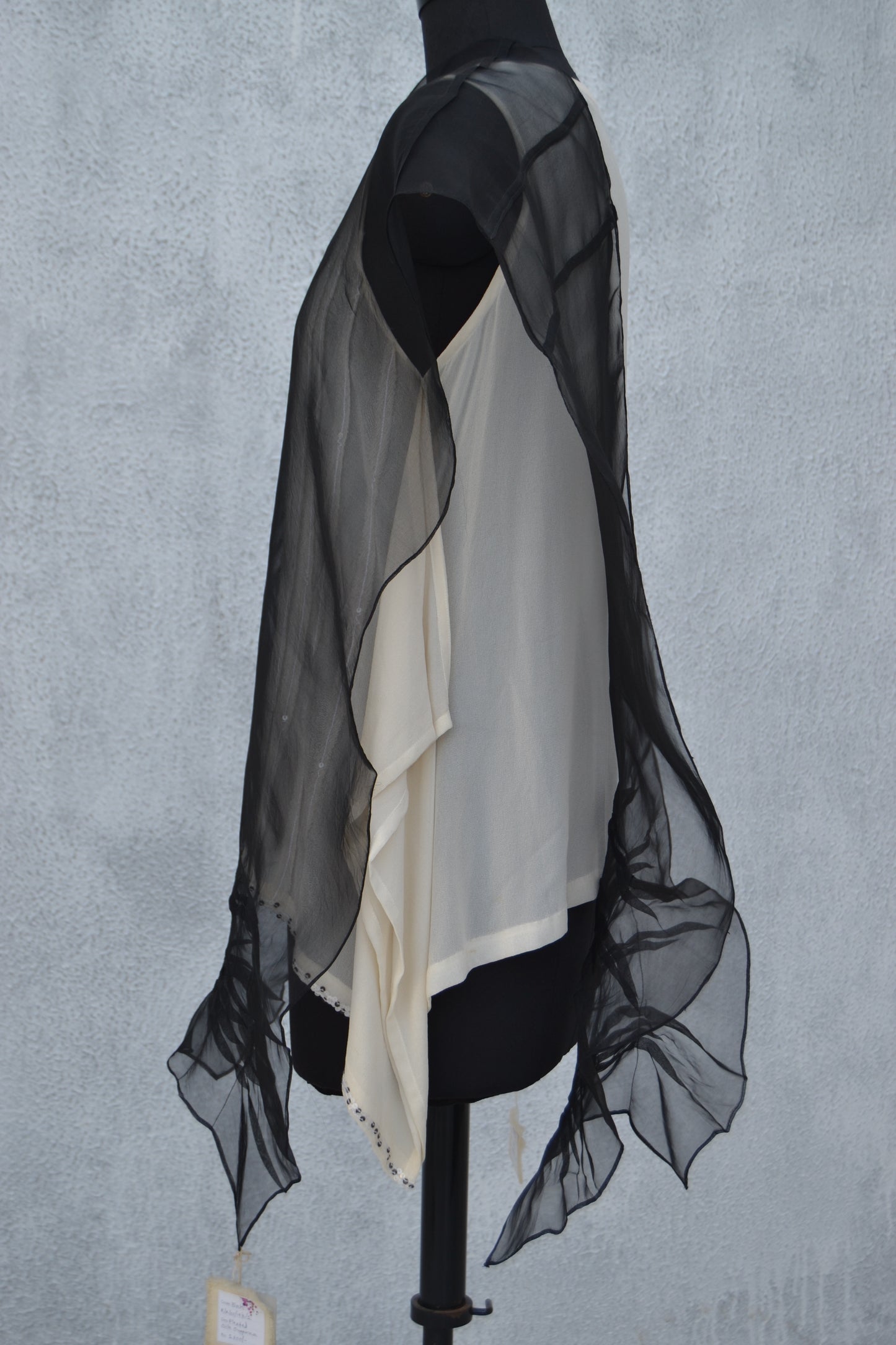 Silk Organza Pleated Scarf