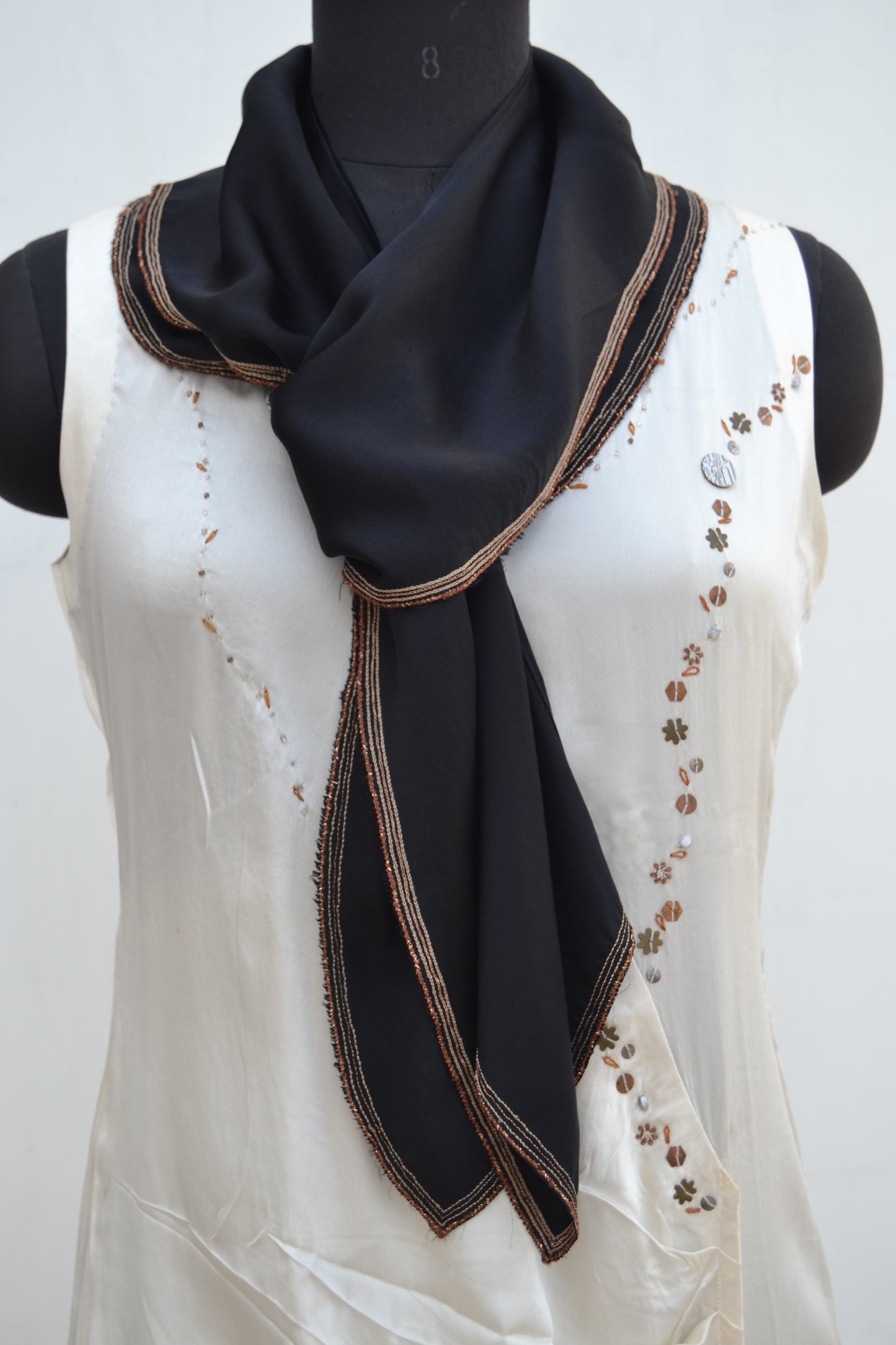 Circular Scarf in Silk Satin