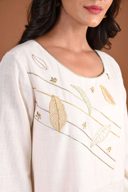 TARA Diagonal Assymetric Panel Kurta