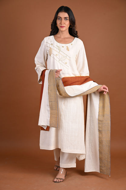 ASMAT Assymetric Diagonal Panel Kurta