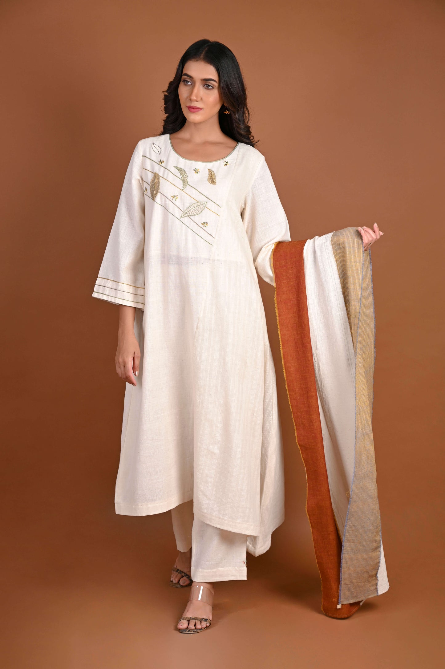 TARA Diagonal Assymetric Panel Kurta