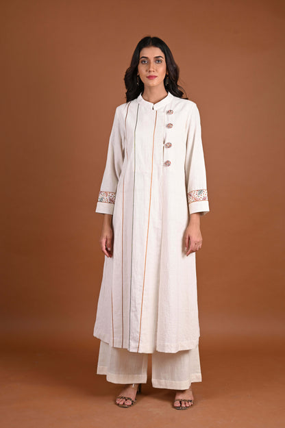 OSS Jacket style with band collar Kurta