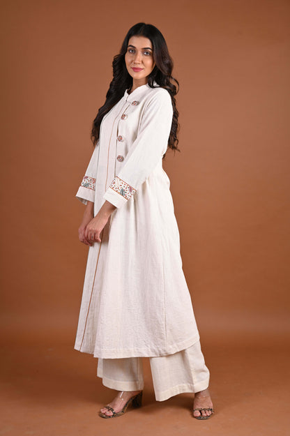 OSS Jacket style with band collar Kurta