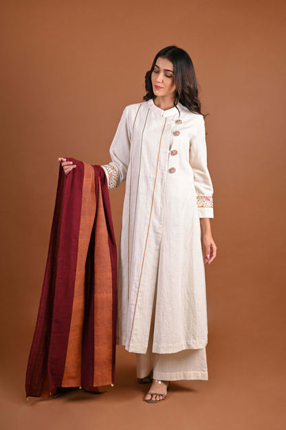 OSS Jacket style with band collar Kurta