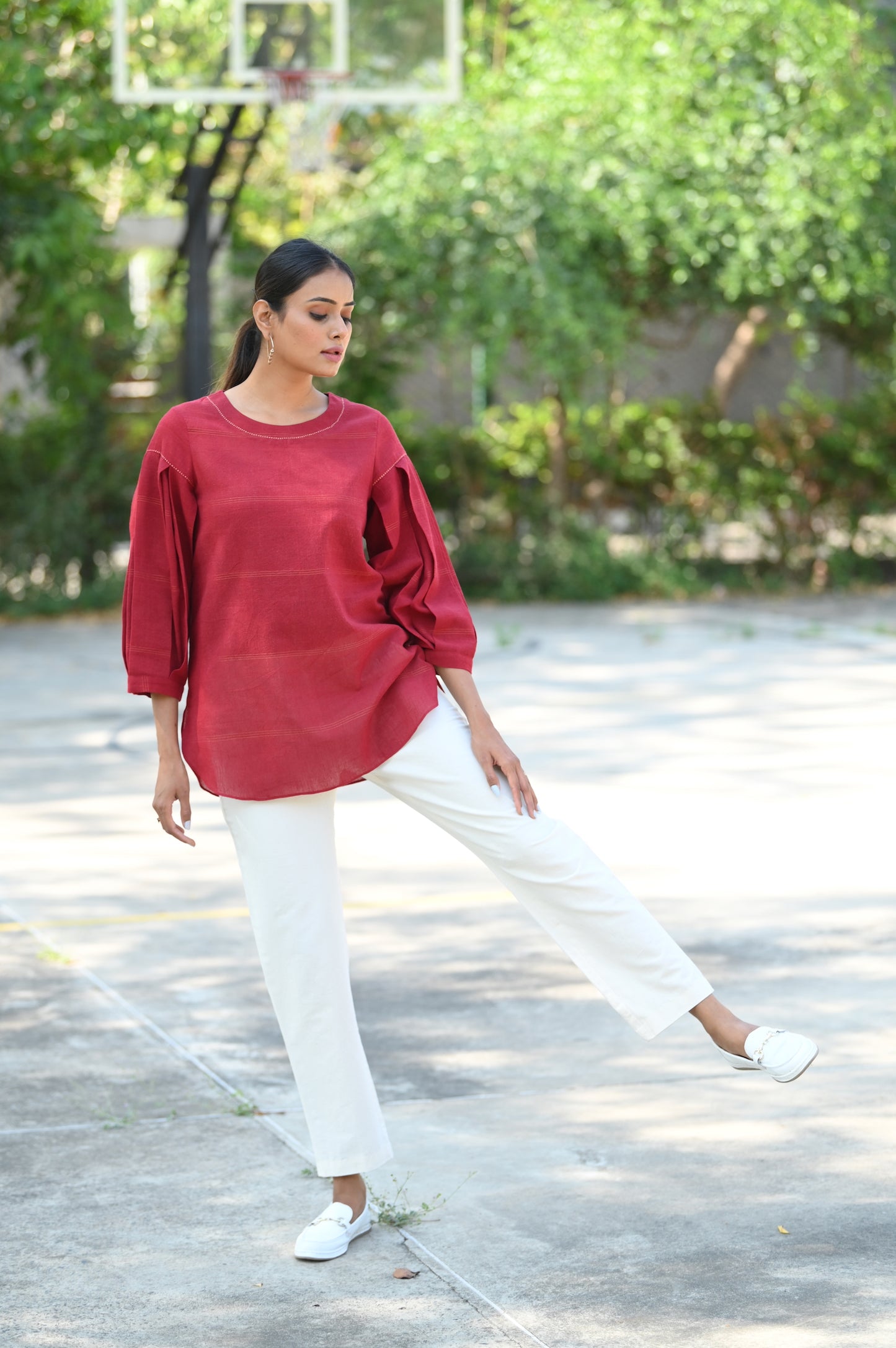 Tunic Pleated Sleeve