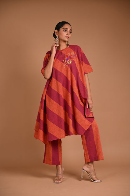 Sohanda Tunic Bias Assymetric With Embroidery