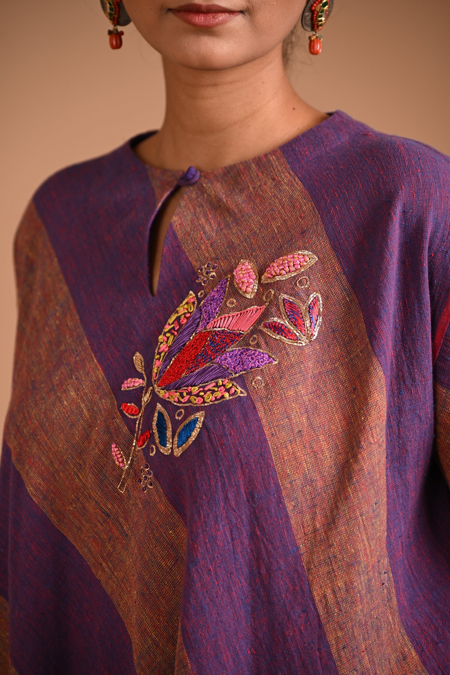 Sohanda Tunic Bias Assymetric With Embroidery