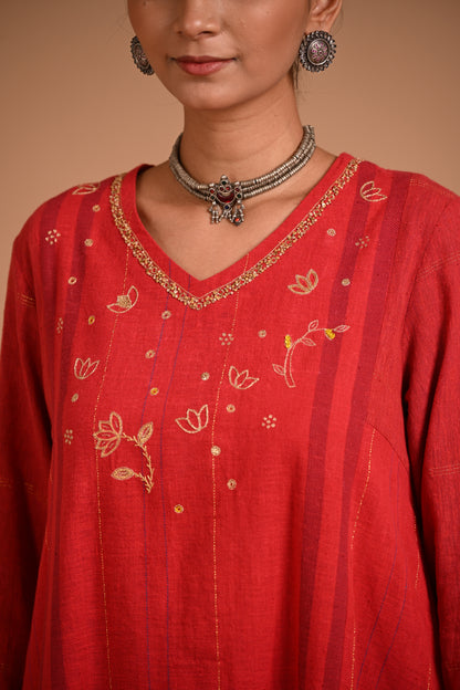 Mogra Kurta Kalidar With Embroidery