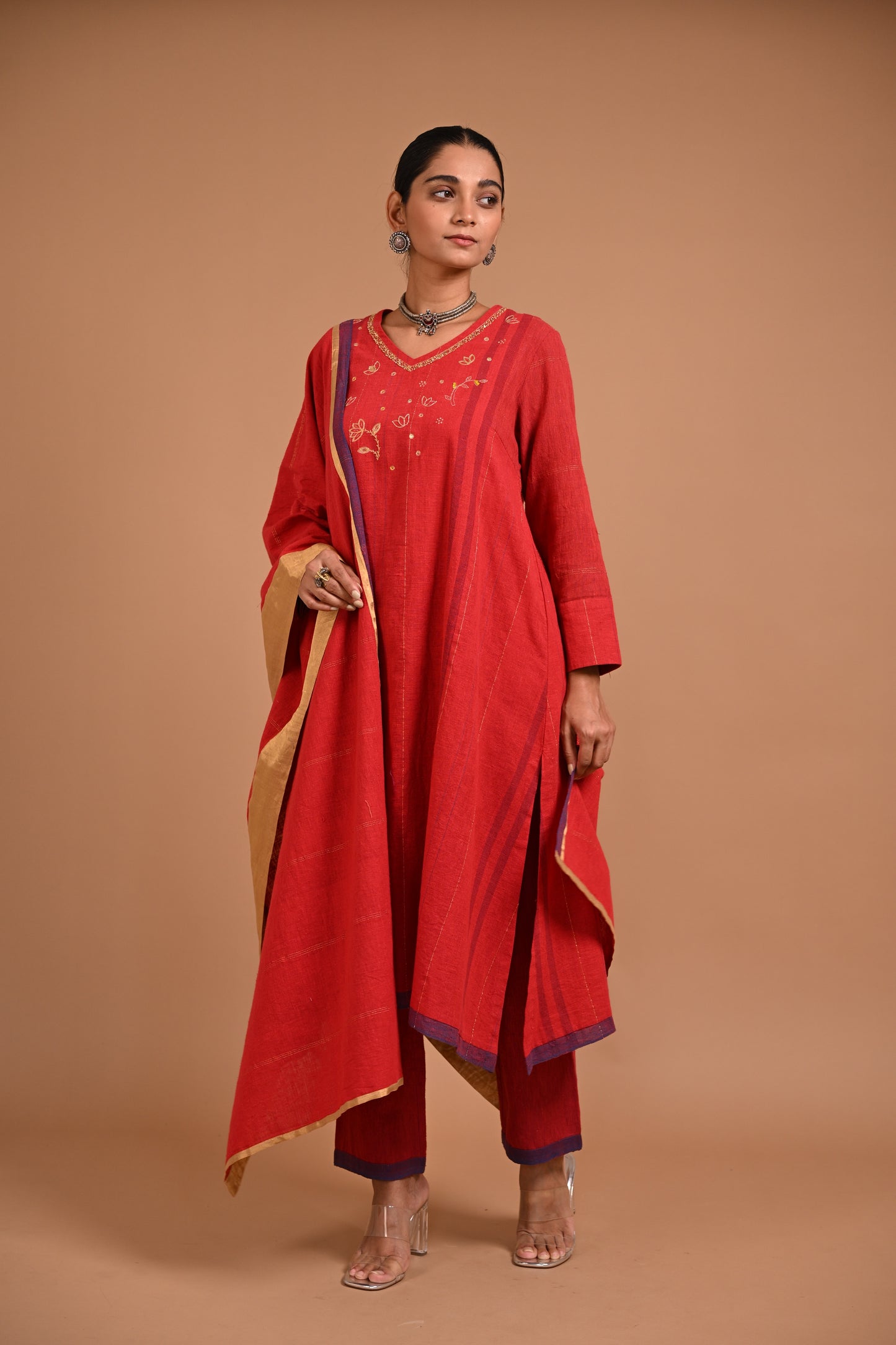 Mogra Kurta Kalidar With Embroidery