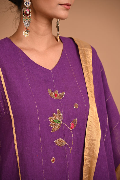 Kamal Kurta Kalidar With Embroidery