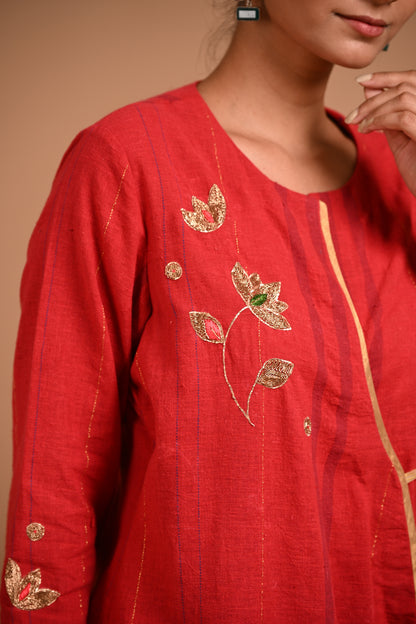 Nargis Kurta Jacket Style Embroidered