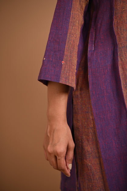 Sahaj Tunic With Pleating And Embroidery Accents