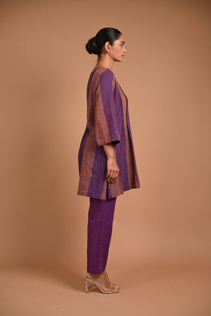 Sahaj Tunic With Pleating And Embroidery Accents