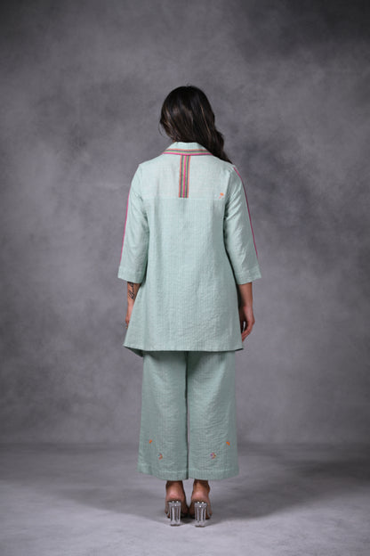 Lotus, Tunic With Collar & Embroidery