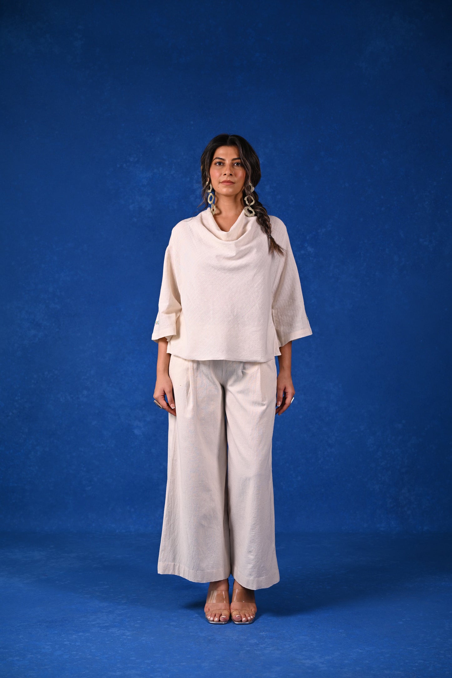 Marigold, Tunic Cowl Neck With Embroidery