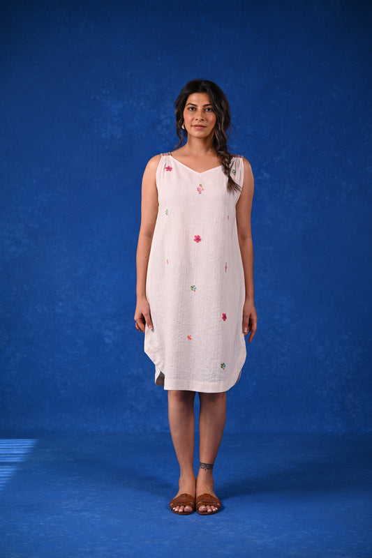Gul, Dress Embroidery With Shoulder Strip