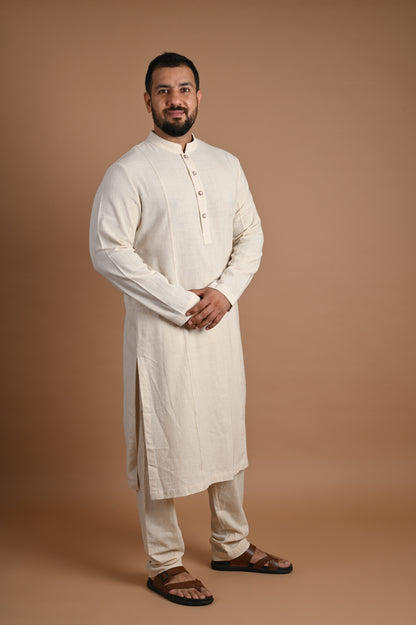 Pranya Changeable Button Men's Kurta