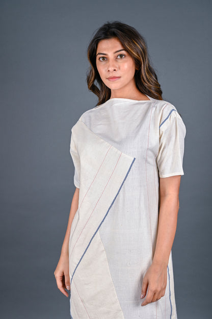 Folded Dress Diagonal Detail - Zero Waste