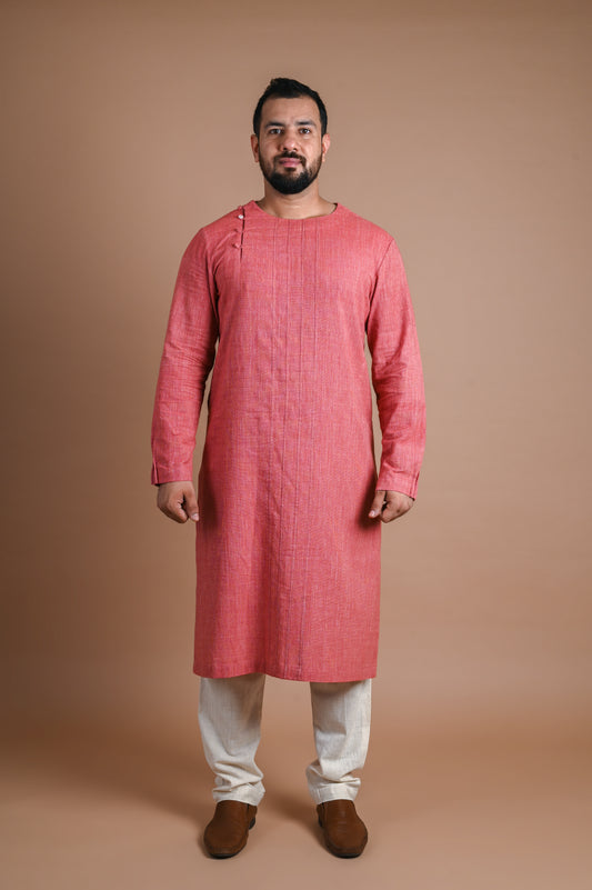 Khush Men's Kurta Side Button Detailng