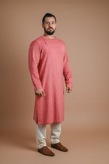 Khush Men's Kurta Side Button Detailng