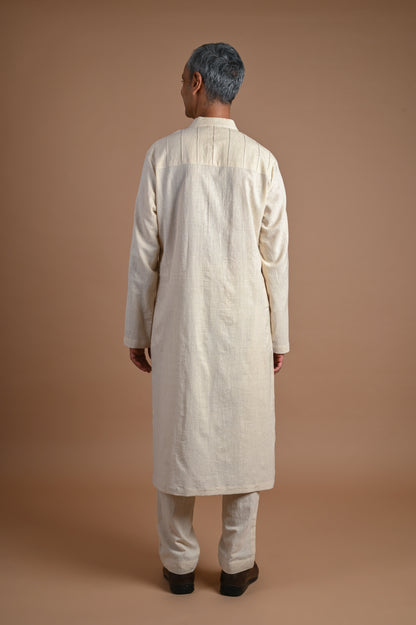 Hairat Men's Kurta Pintuck Detailng