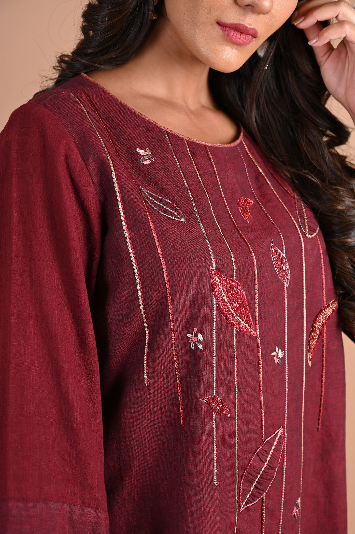 AAYAT Kurta Side Pleated Paneled