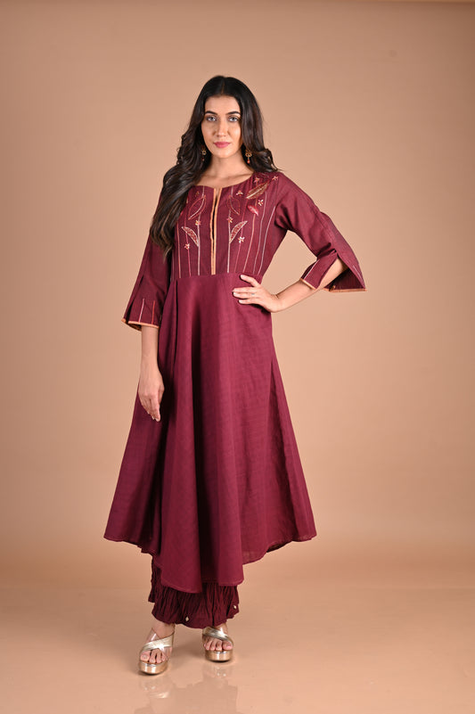 SANA Kurta Circular Flared in Bias