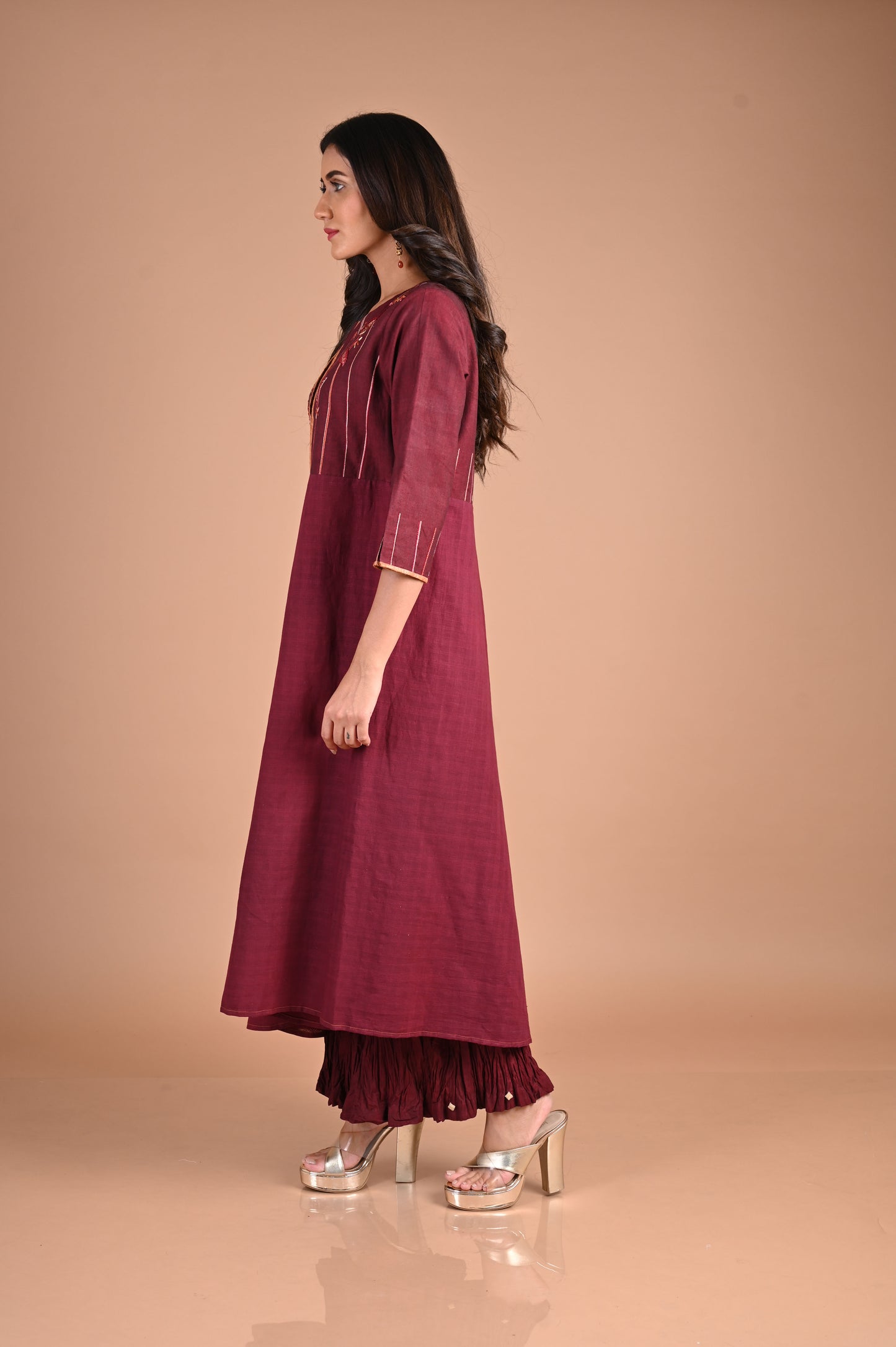 SANA Kurta Circular Flared in Bias