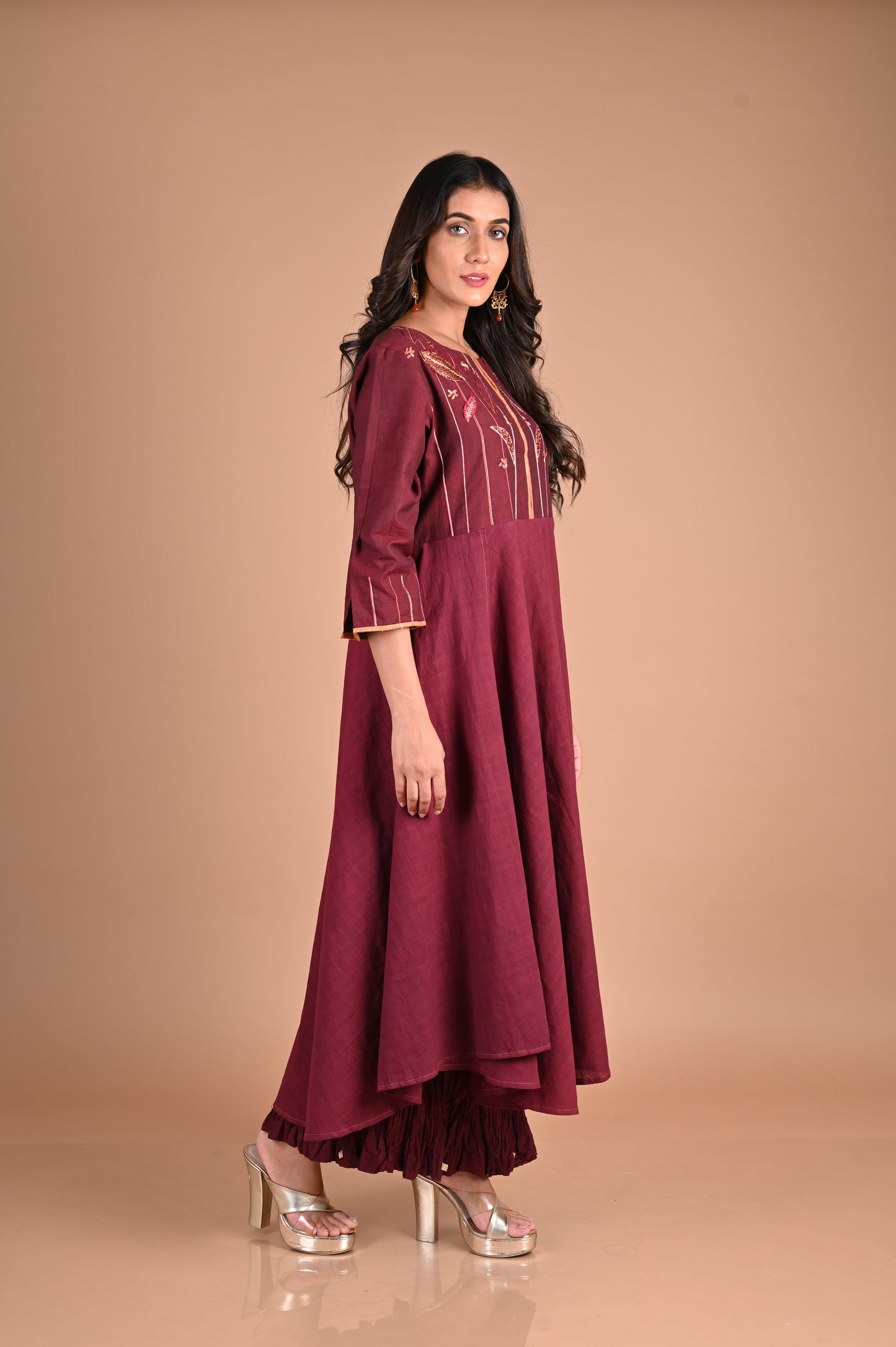 SANA Kurta Circular Flared in Bias