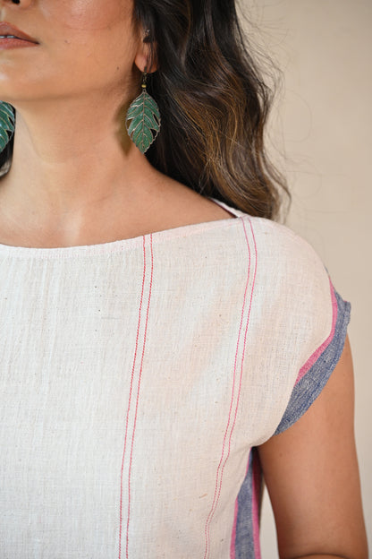 Tunic,Straight rounded neck