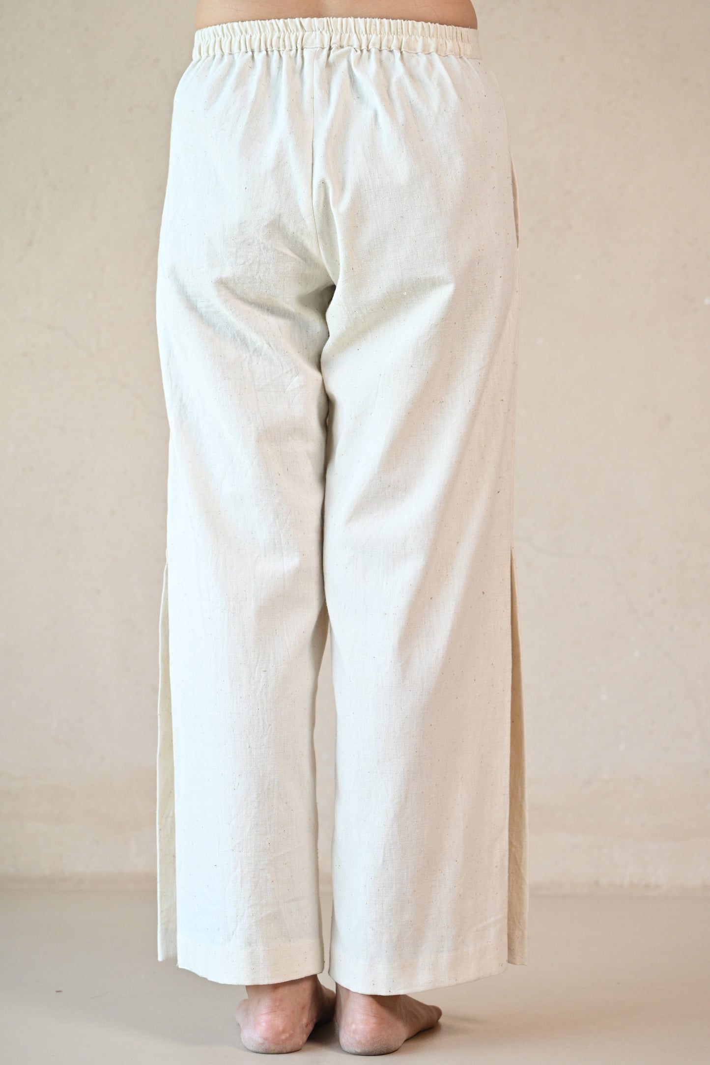 Pant, Side Pleated With Embroidery Accents
