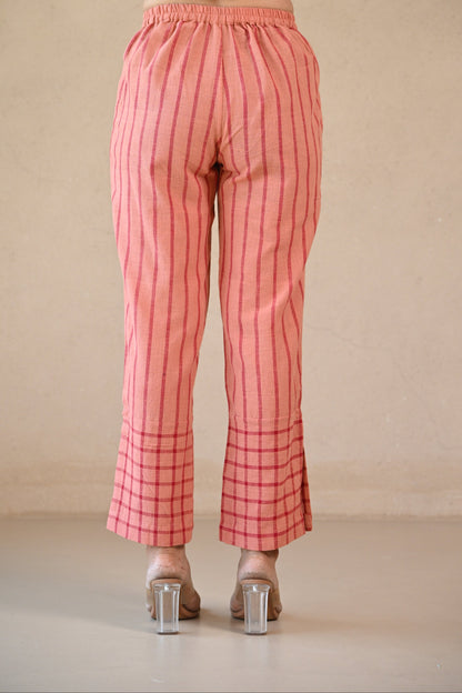 Pant, Straight Cut Stripe Checks